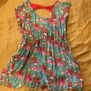 Ya Los Angeles Flowy Floral Top with Bow